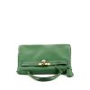 Hermes Kelly 32 cm handbag in green epsom leather - 360 Front thumbnail