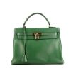 Hermes Kelly 32 cm handbag in green epsom leather - 360 thumbnail