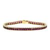 Articulated Vintage 1990's bracelet in yellow gold and ruby - 00pp thumbnail