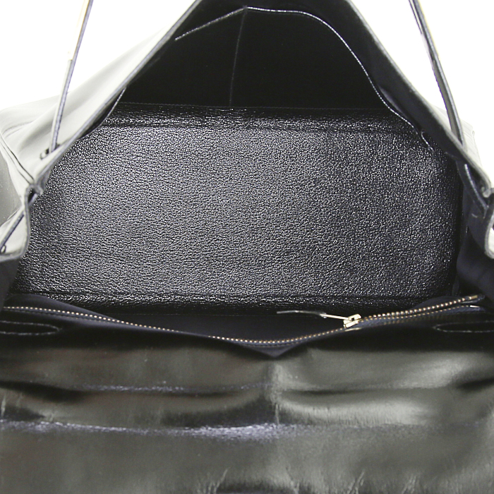 Bolso de mano Hermes Kelly 32 cm en cuero box negro - Detail D2