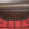 Louis Vuitton Neverfull large model shopping bag in brown damier canvas and brown leather - Detail D3 thumbnail