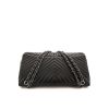Chanel Timeless jumbo handbag in black leather - 360 Front thumbnail