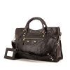 Balenciaga Classic City handbag in dark brown leather - 00pp thumbnail