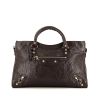 Balenciaga Classic City handbag in dark brown leather - 360 thumbnail