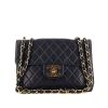 Chanel Timeless jumbo handbag in navy blue quilted leather - 360 thumbnail