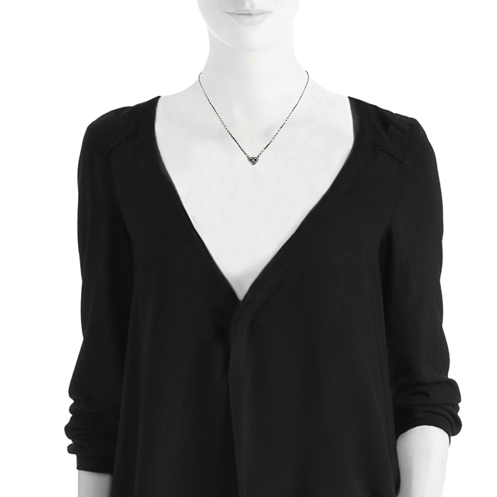 Collier Cartier Coeur et Symbole en or blanc et diamants - Detail D1