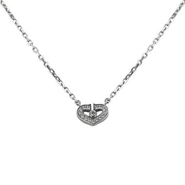 Collar Cartier Coeur et Symbole en oro blanco y diamantes
