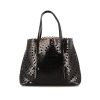 Shopping bag Alaia in black leather - 360 thumbnail