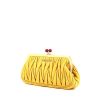 Miu Miu Matelassé pouch in yellow quilted leather - 00pp thumbnail