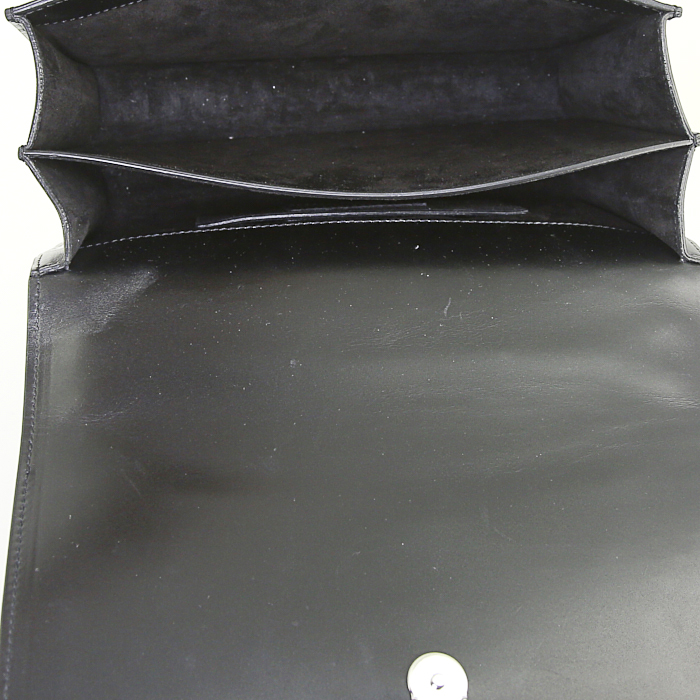 Borsa a tracolla Saint Laurent Sunset in pelle nera - Detail D3