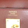 Bolso de mano Hermes Kelly 32 cm en cuero box color burdeos - Detail D4 thumbnail