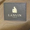 Bolso para llevar al hombro o en la mano Lanvin en cuero bicolor caqui y verde aceituna - Detail D4 thumbnail