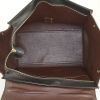 Celine Trapeze medium model handbag in chocolate brown, black and dark brown tricolor leather - Detail D3 thumbnail