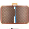 Louis Vuitton Cotteville suitcase in white and blue monogram canvas and natural leather - 360 thumbnail