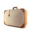 Hermès Vintage suitcase in beige canvas and natural leather - 00pp thumbnail