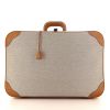 Hermès Vintage suitcase in beige canvas and natural leather - 360 thumbnail