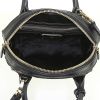 Salvatore Ferragamo Fiamma small model shoulder bag in black and gold bicolor pearl and black leather - Detail D3 thumbnail
