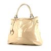 Salvatore Ferragamo shopping bag in beige patent leather - 00pp thumbnail