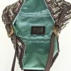 Fendi Mini Baguette handbag in brown canvas and brown leather - Detail D2 thumbnail
