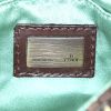 Fendi Mini Baguette handbag in brown canvas and brown leather - Detail D3 thumbnail