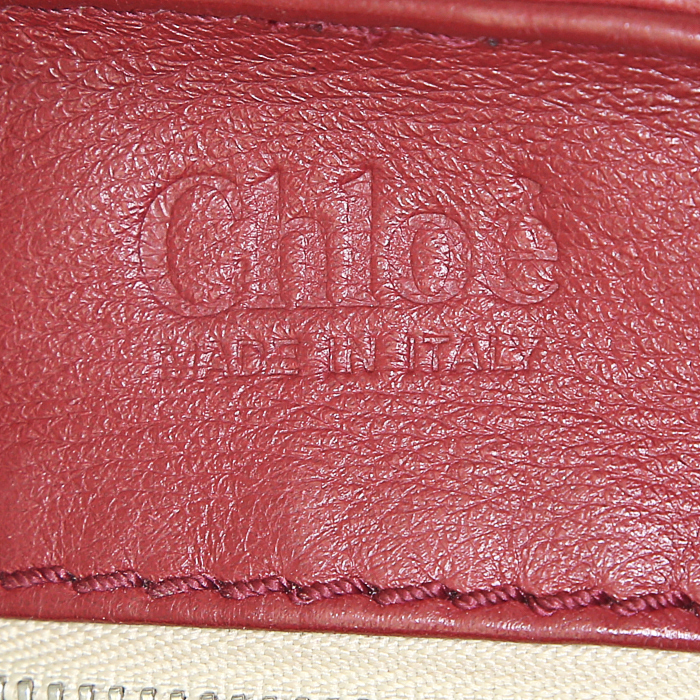 Chloé Paddington handbag in red grained leather - Detail D3