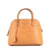 Hermes Bolide handbag in gold ostrich leather - 360 thumbnail