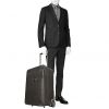 Suitcase in dark grey shading leather - Detail D1 thumbnail