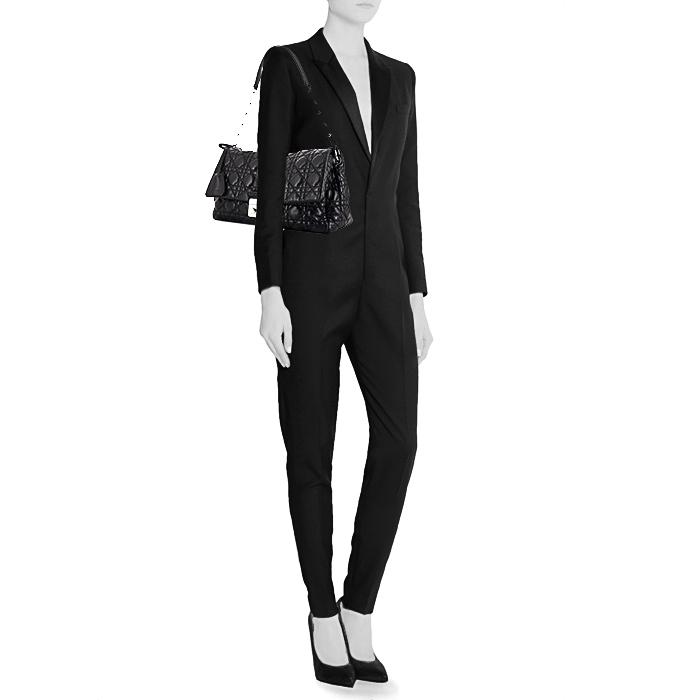 Borsa Dior Miss Dior in pelle cannage nera - Detail D1