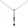 Bulgari Allegra necklace in yellow gold,  diamonds and pearls and in colored stones - 00pp thumbnail