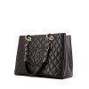 Chanel Grand Shopping handbag in black quilted grained leather - 00pp thumbnail