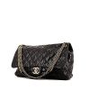 Chanel Timeless Maxi Jumbo handbag in black quilted grained leather - 00pp thumbnail