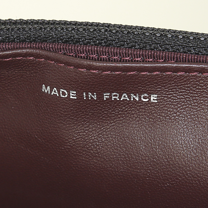 Borsa a tracolla Chanel Wallet on Chain in pelle trapuntata nera - Detail D4