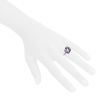 Mauboussin Gueule d'Amour ring in white gold and diamonds and in amethyst - Detail D1 thumbnail