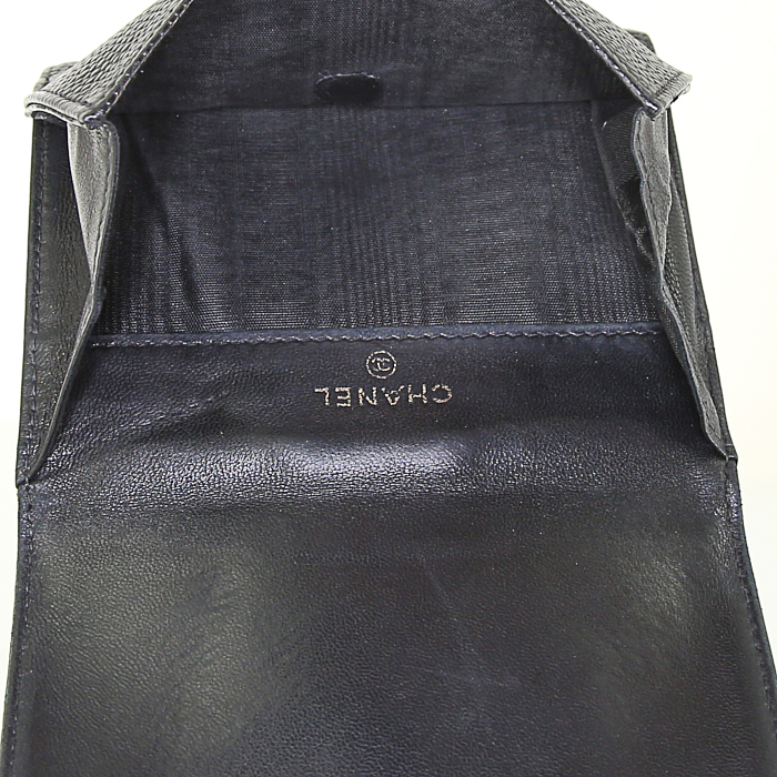 Portafogli Chanel in pelle martellata nera - Detail D3