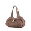 Louis Vuitton Lunar small model handbag in taupe mahina leather - 00pp thumbnail