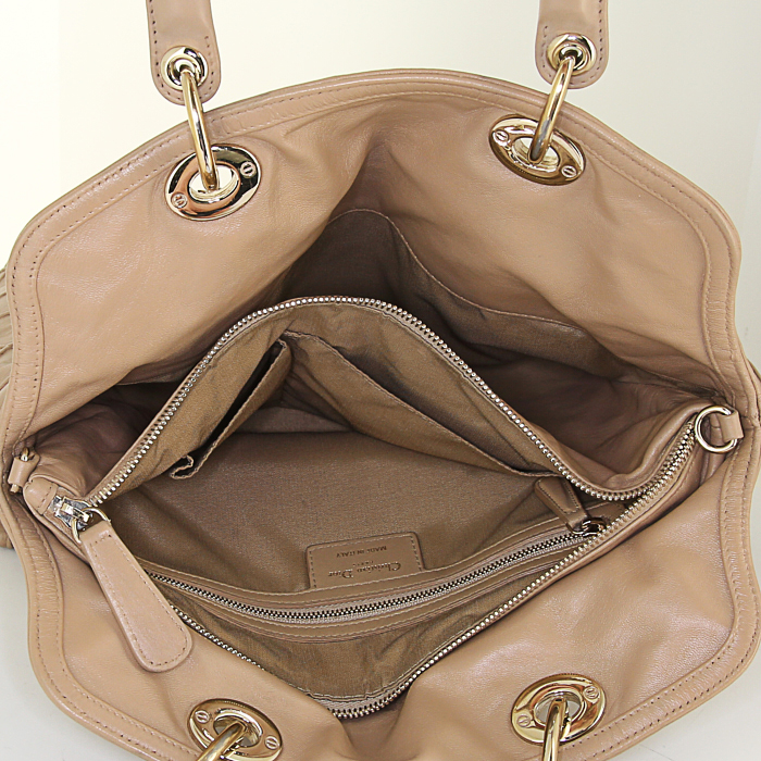 Sac à main Dior Granville en cuir cannage beige - Detail D2