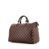 Louis Vuitton Speedy 35 handbag in damier canvas and brown leather - 00pp thumbnail