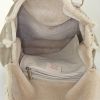 Salvatore Ferragamo handbag in beige sheepskin and rosy beige leather - Detail D2 thumbnail