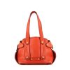 Salvatore Ferragamo bag worn on the shoulder or carried in the hand in orange grained leather - 360 thumbnail