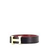 Hermès belt in dark blue leather - 00pp thumbnail