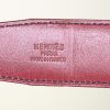 Hermès belt in dark blue leather - Detail D2 thumbnail