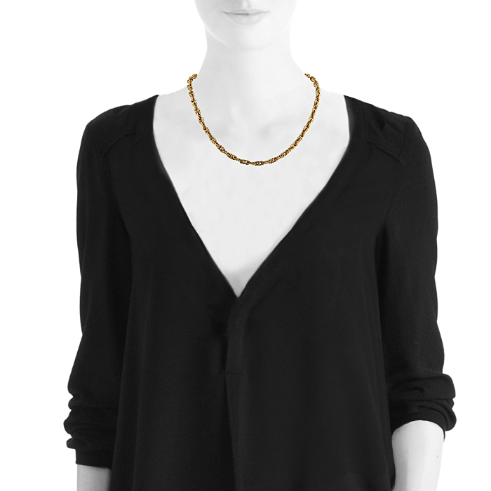 Collana Hermes Chaine d'Ancre in oro giallo - Detail D1