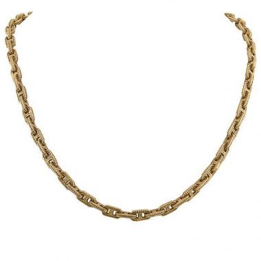 Collier époque années 80 Hermes Chaine d'Ancre en or jaune