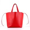 Shopping bag Celine Cabas Phantom in pelle martellata rossa - 360 thumbnail
