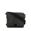 Louis Vuitton Brooklyn shoulder bag in grey damier canvas and black leather - 360 thumbnail
