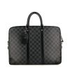 Louis Vuitton large model briefcase in damier graphite canvas and black leather - 360 thumbnail