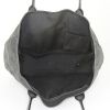 Shopping bag Gucci in tessuto siglato nero e pelle nera - Detail D2 thumbnail