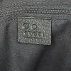 Shopping bag Gucci in tessuto siglato nero e pelle nera - Detail D3 thumbnail