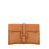 Hermes Jige pouch in gold epsom leather - 360 thumbnail