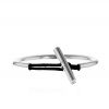 Rigid opening Hermès Frégate bracelet in silver - 360 thumbnail